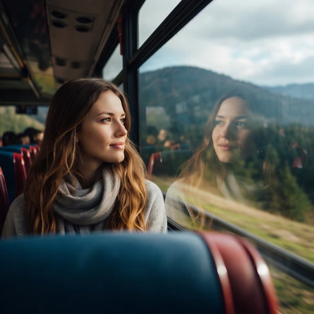 Passagère contemplant la nature